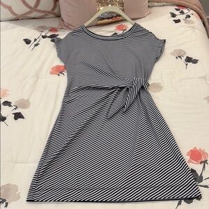 Striped Black and White Dress